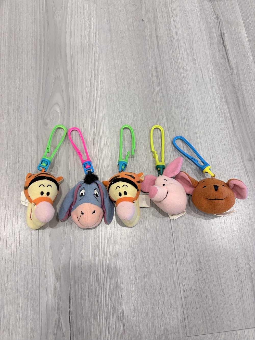 Winnie the Pooh Character Keychain Lot of 5